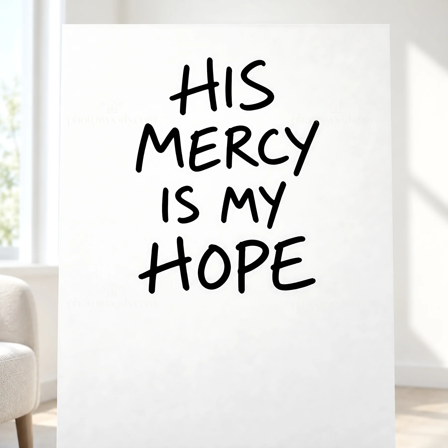 Jesus Christ expresses mercy and hope - AI-generated stock image