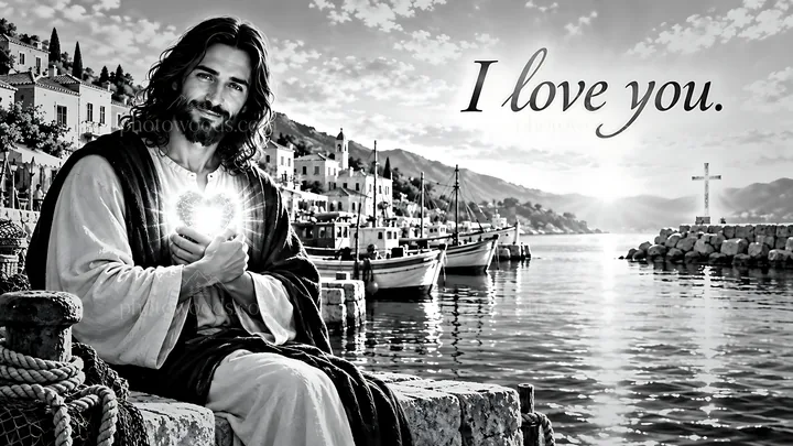 Love at the Harbor conveys a strong message of affection - AI-generated stock image