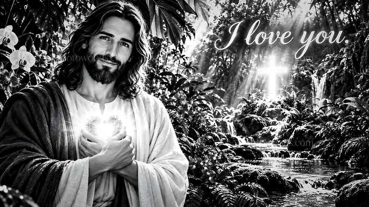 Love beneath the Rainforest Canopy - AI-generated stock image