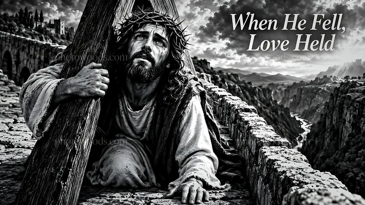 When he fell, love held on a rocky path - AI-generated stock image