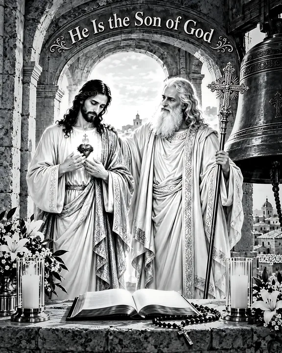 Blessing in the bell tower - AI-generated stock image