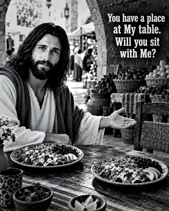 You have a place at my table in the market - AI-generated stock image