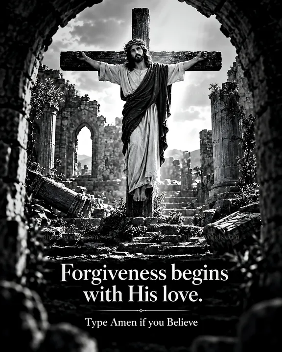 Forgiveness starts with love in a historic setting - AI-generated stock image