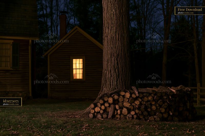 Night photography beside a solitary tree under a dark sky