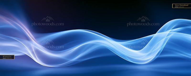 Abstract Wave of Soft Blue and White Flowing Light