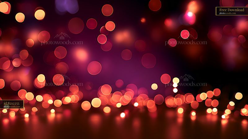 Colorful blurred lights create a festive background