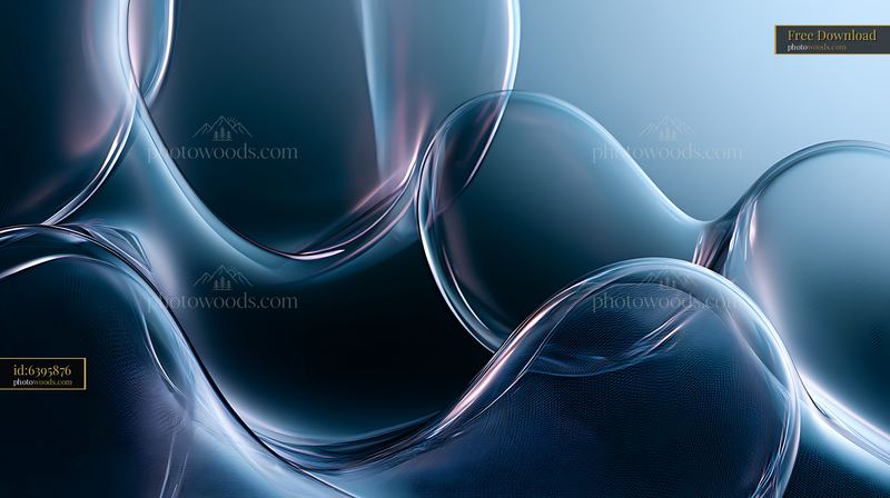 Translucent bubbles create fluid shapes in an abstract design