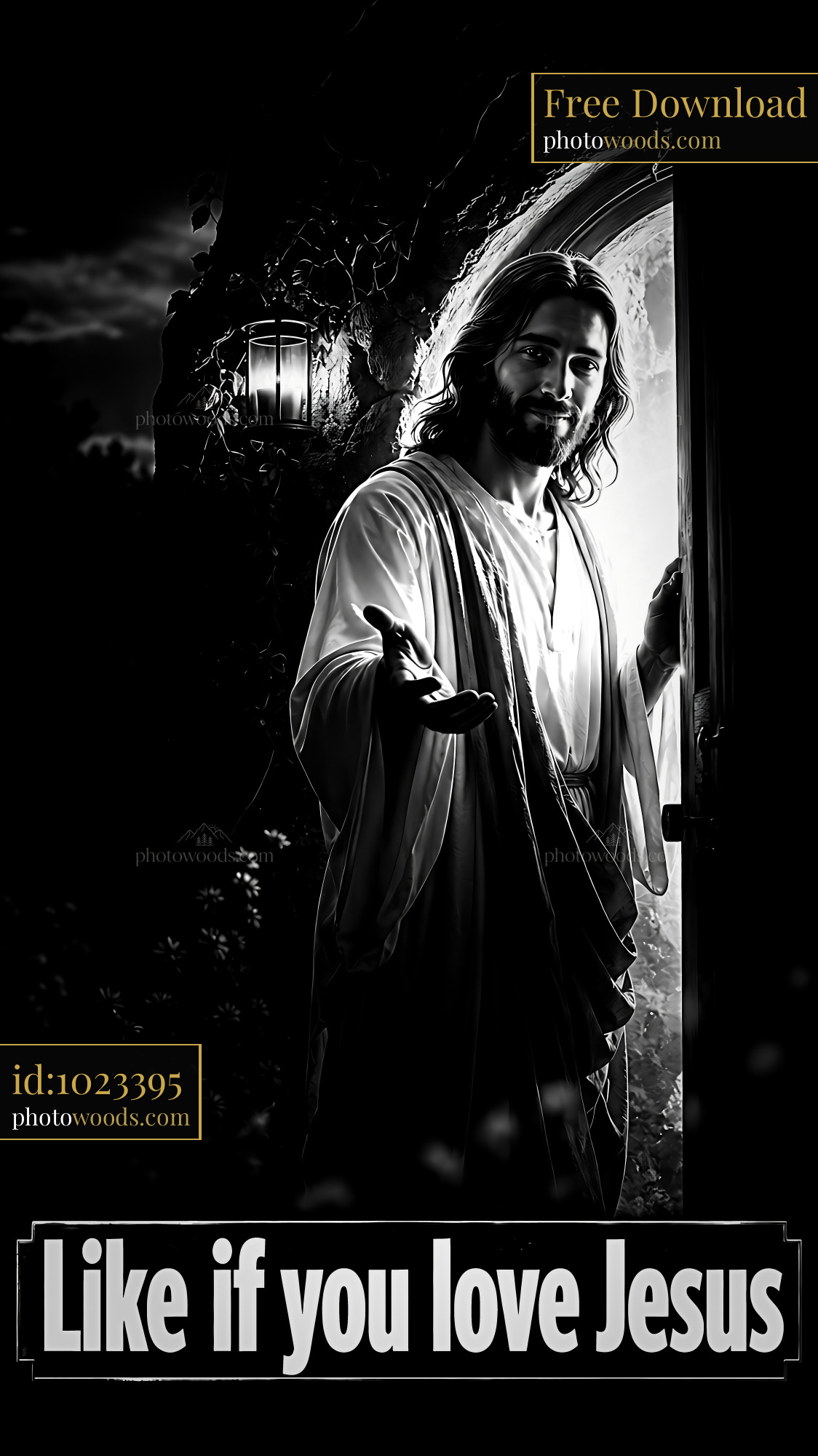 Jesus Standing at Door Inviting People to Follow Him