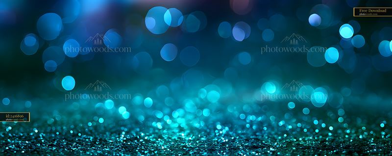 Abstract blue and turquoise bokeh light background
