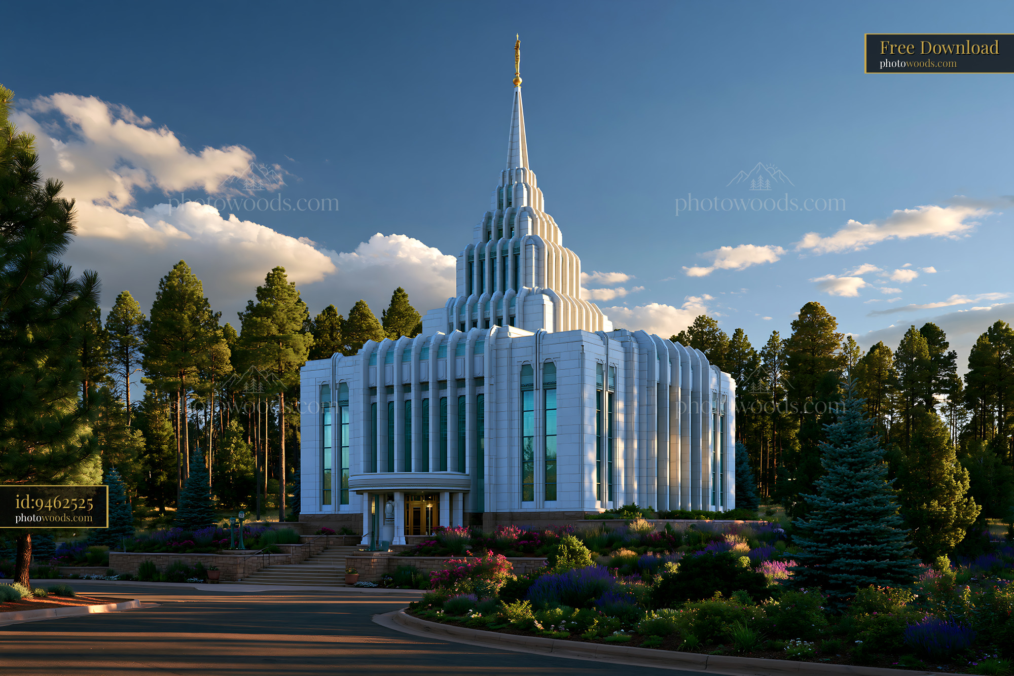 Flagstaff Arizona Temple During Golden Hour in Flagstaff AZ