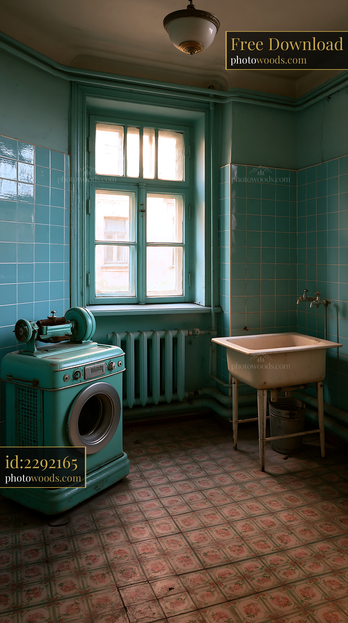 Neglected Bathroom With Exposed Plumbing and Vintage Appliances