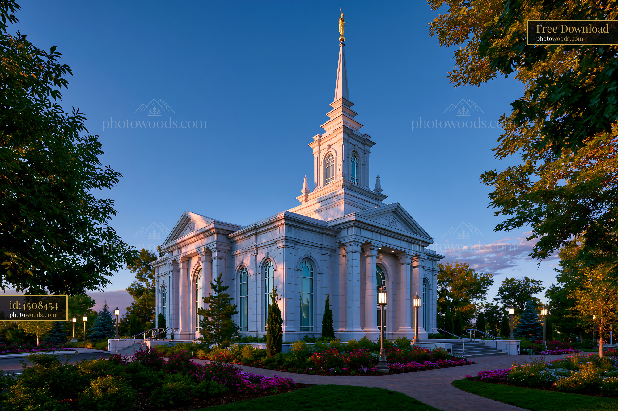 Fort Scott Missouri Temple During Sunset