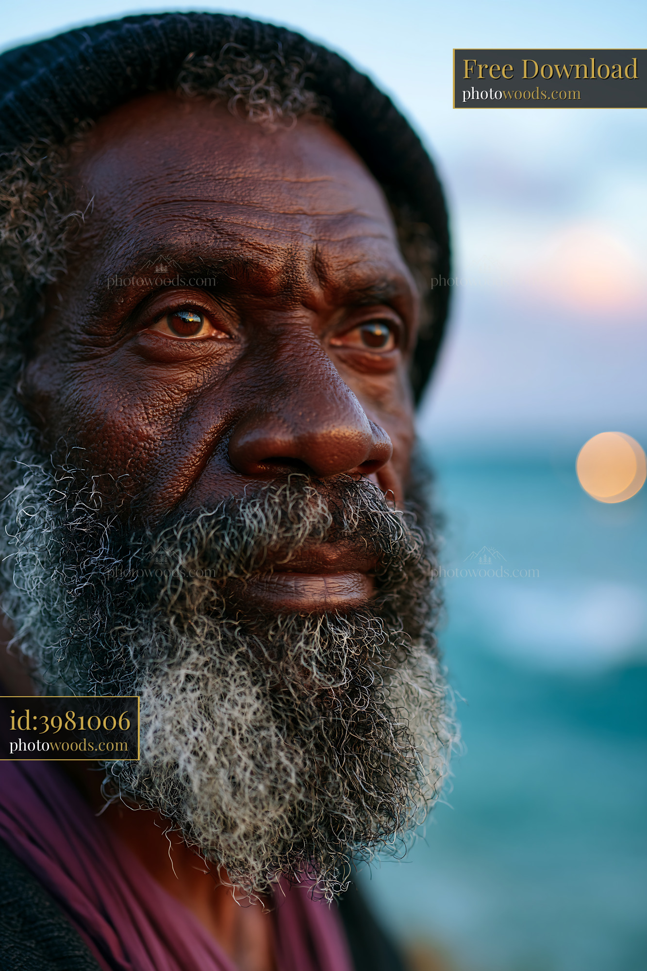 Man With Beard Looking at Ocean During Sunset Near Water
