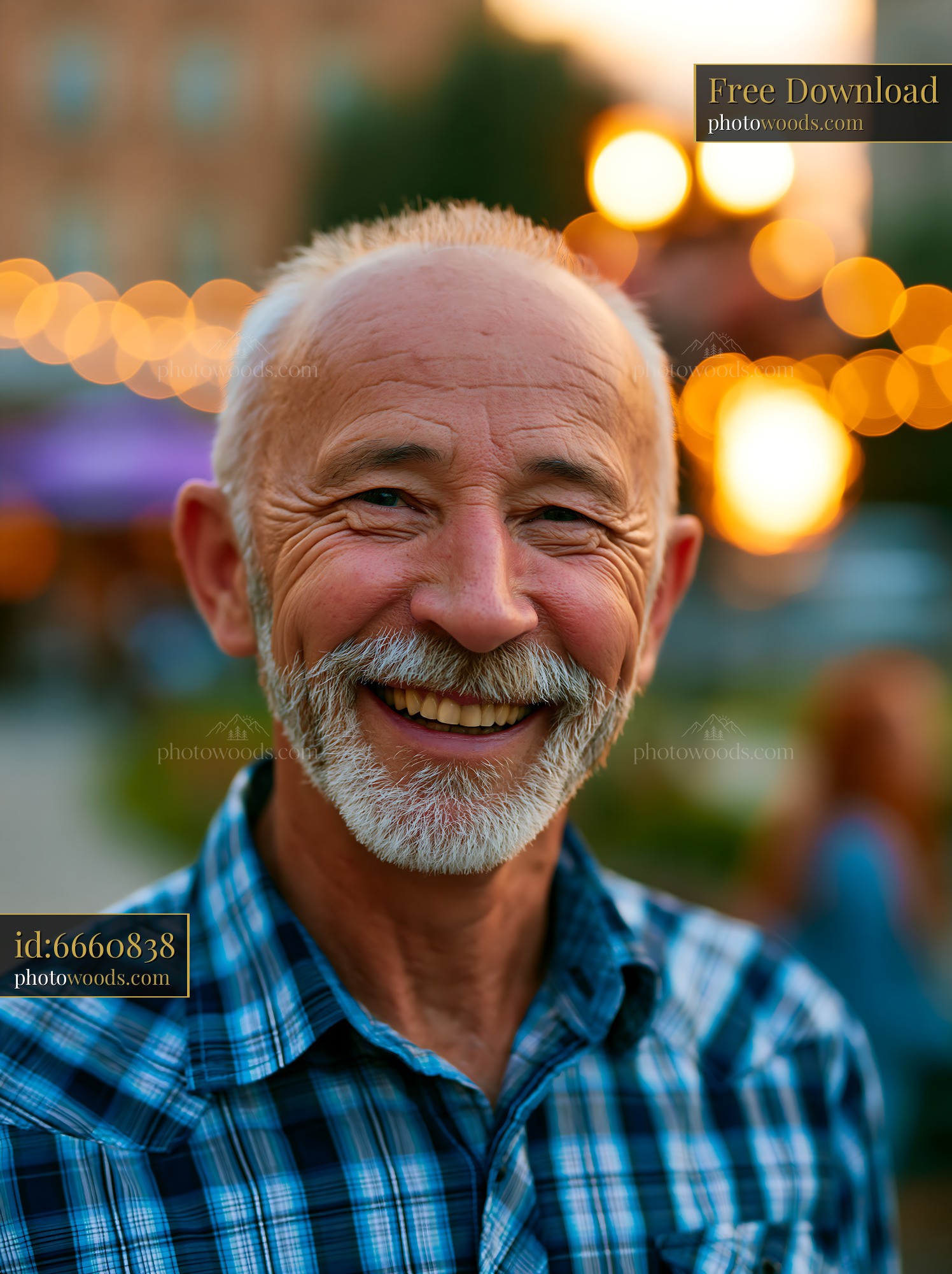 Man Smiles While Standing Outdoors During an Evening Gathering