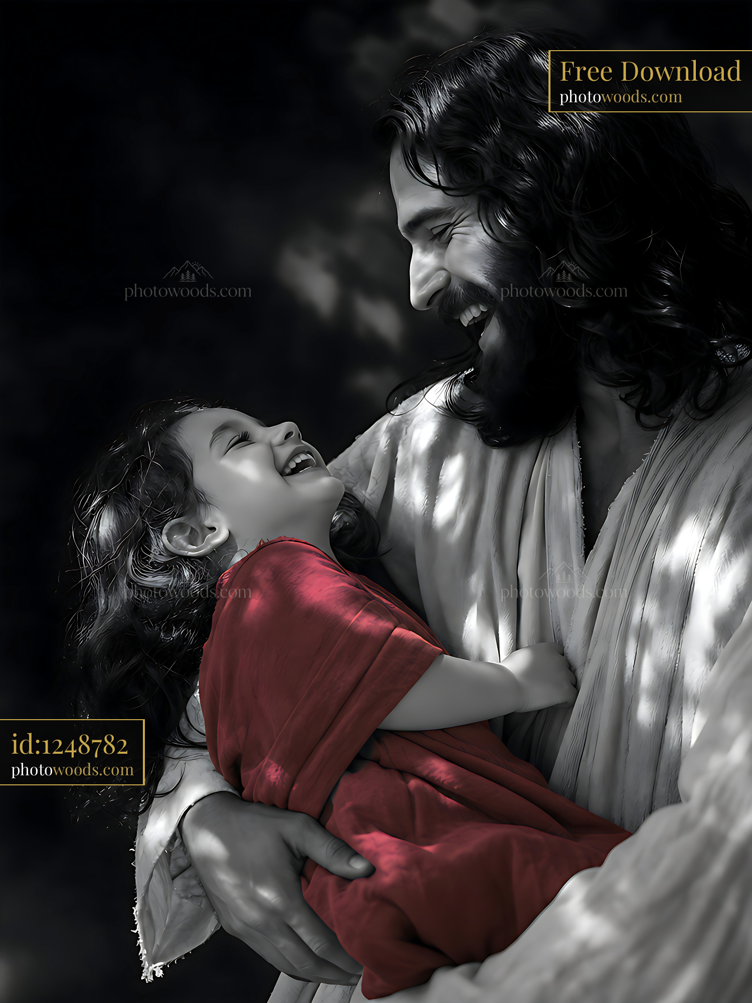 Father and Child Share Joy in Warm Embrace Under Sunlight