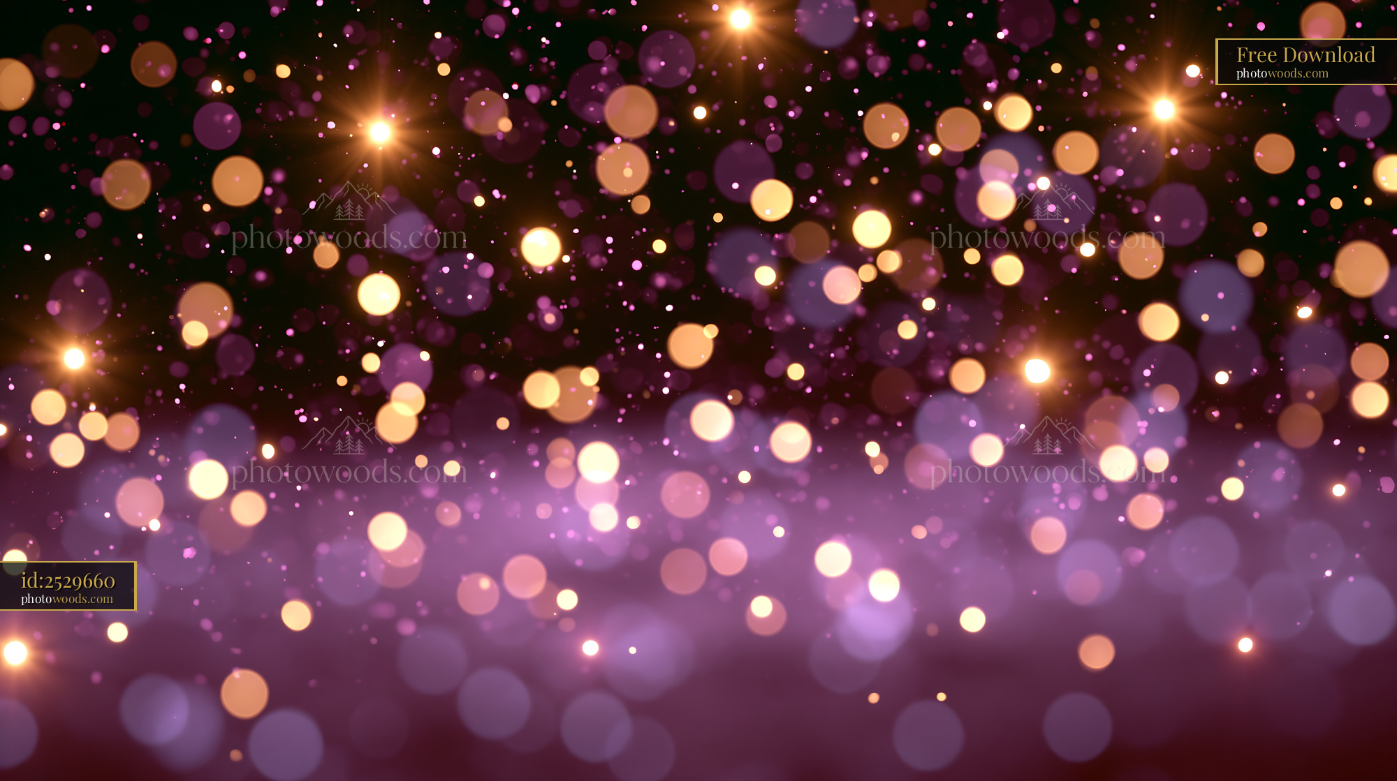 Background With Purple Bokeh Lights Sparkling and Glowing Softly