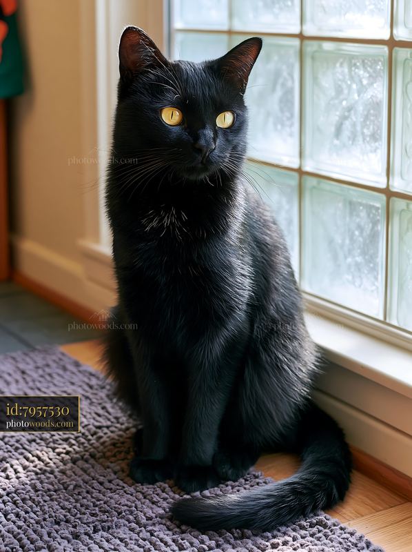 Bombay cat sitting indoors near a window