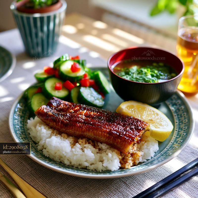Breakfast plate featuring traditional Japanese breakfast items
