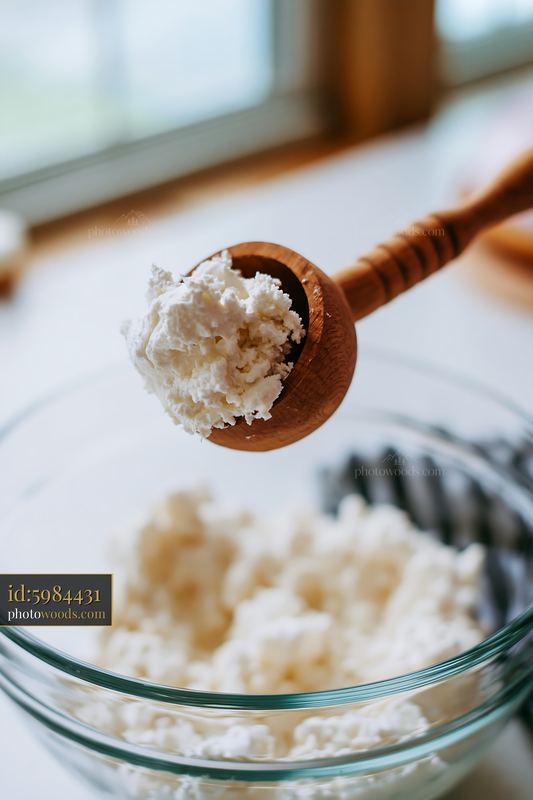 Cream dose with matte texture in a clear bowl