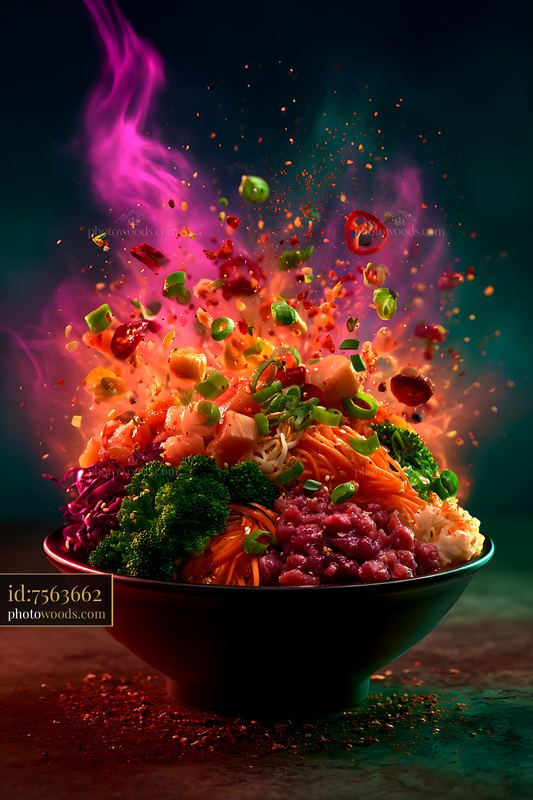 Bibimbap With Colorful Ingredients and Vibrant Presentation