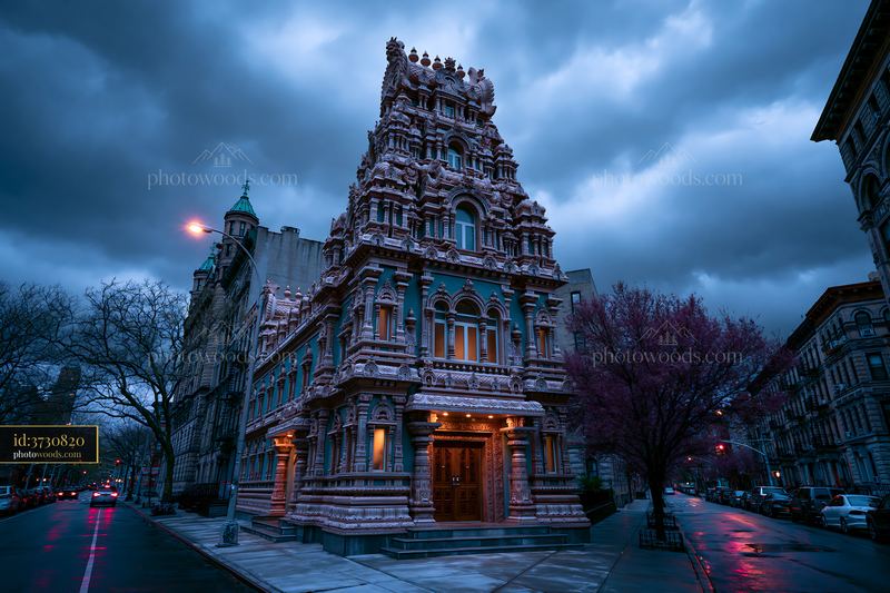 Broom Building Architecture in New York City at Twilight