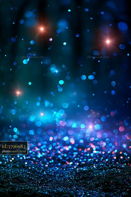 Defocused Wash of Silver and Blue Light