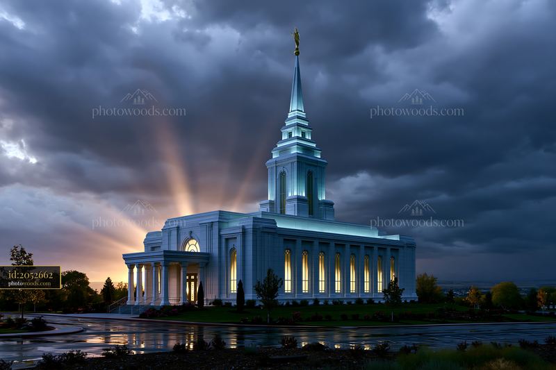 Moses Temple in Cloudy Sky With Rays of Light During Evening