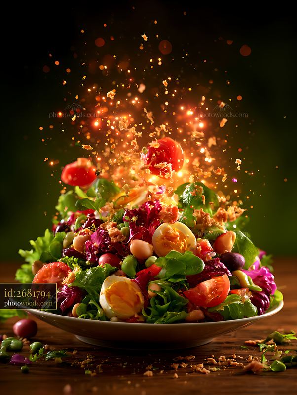 Nicoise Salad With Tuna Flakes, Eggs, and Beans in Vibrant Display