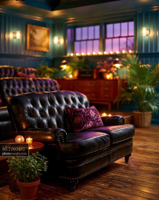 Private Underground Movie Theater With Cozy Seating at Sunset