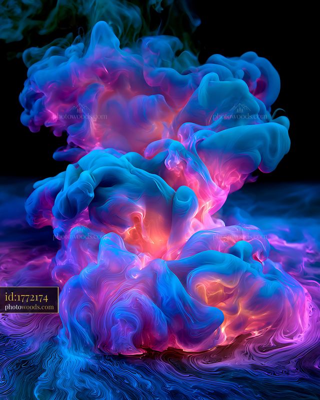 Swirling Ink Patterns in Water With Vibrant Colors and Shapes