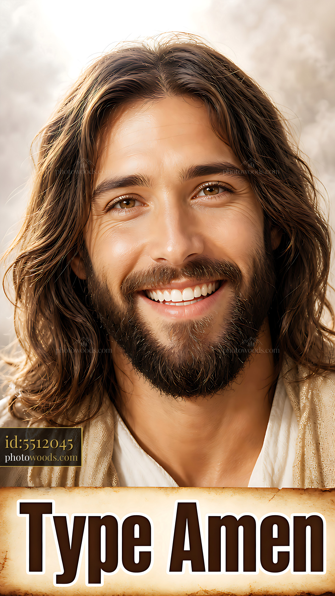 Person With Long Hair and Beard Smiles in Soft Light