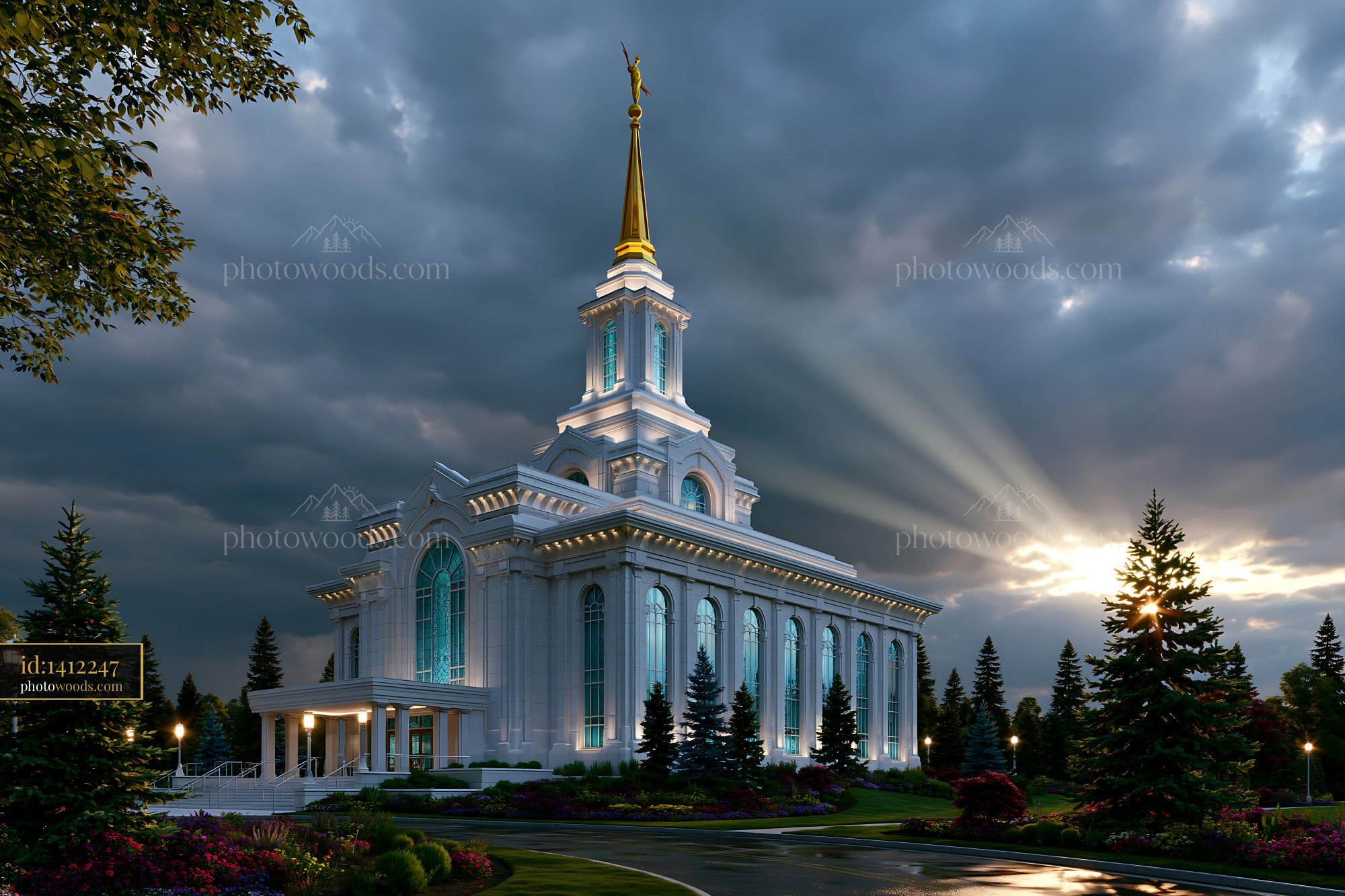 Architectural Photography of Temple With Spire in Tacoma, USA