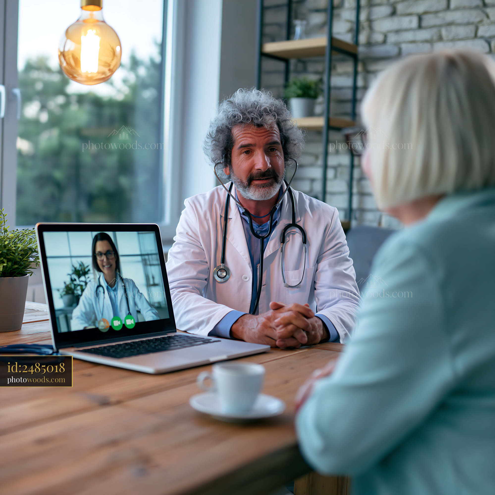 Doctor in Telemedicine Video Consultation With Patient at Home