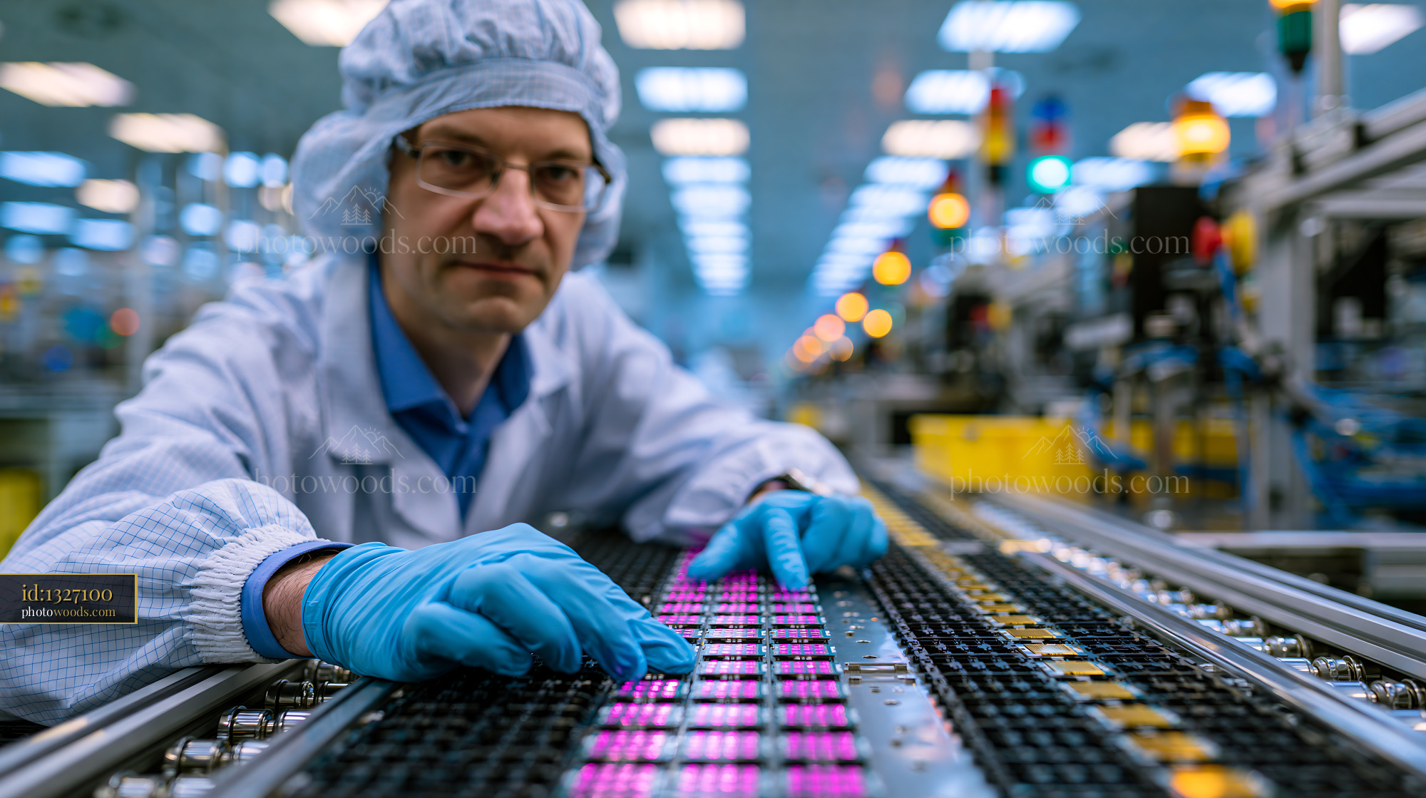 Researcher in Chip Laboratory Working With Electronic Components