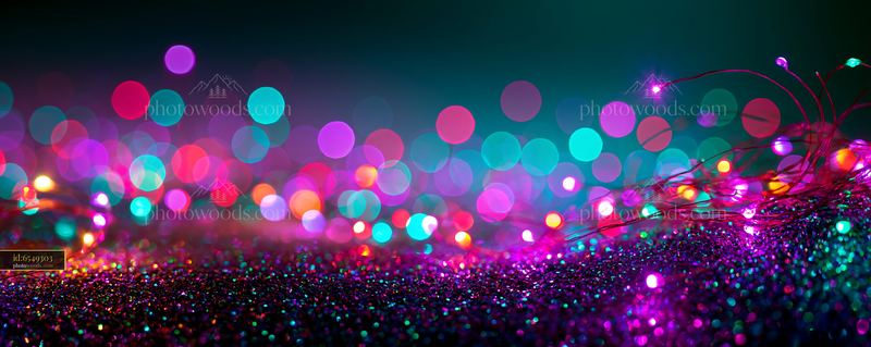 Colorful bokeh lights creating a festive atmosphere for celebrations