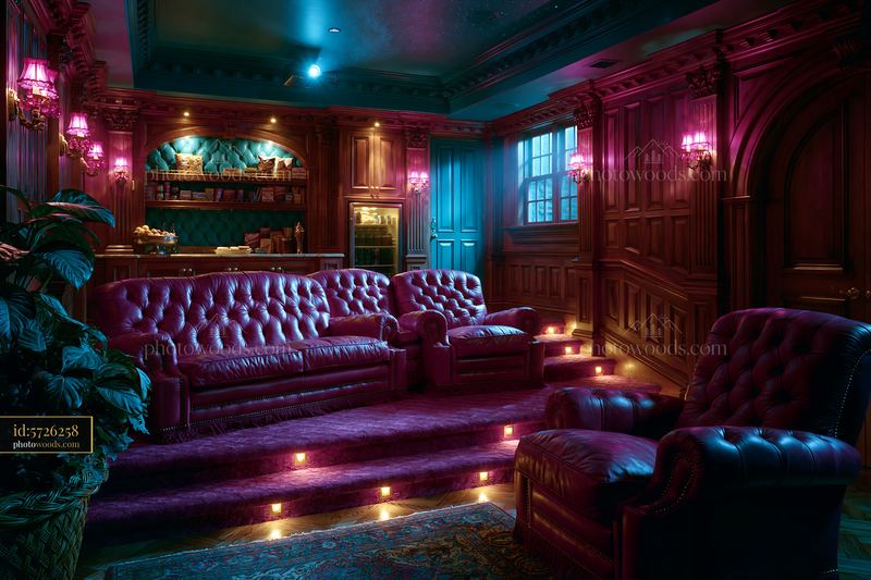 Private Underground Movie Theater With Tiered Seating