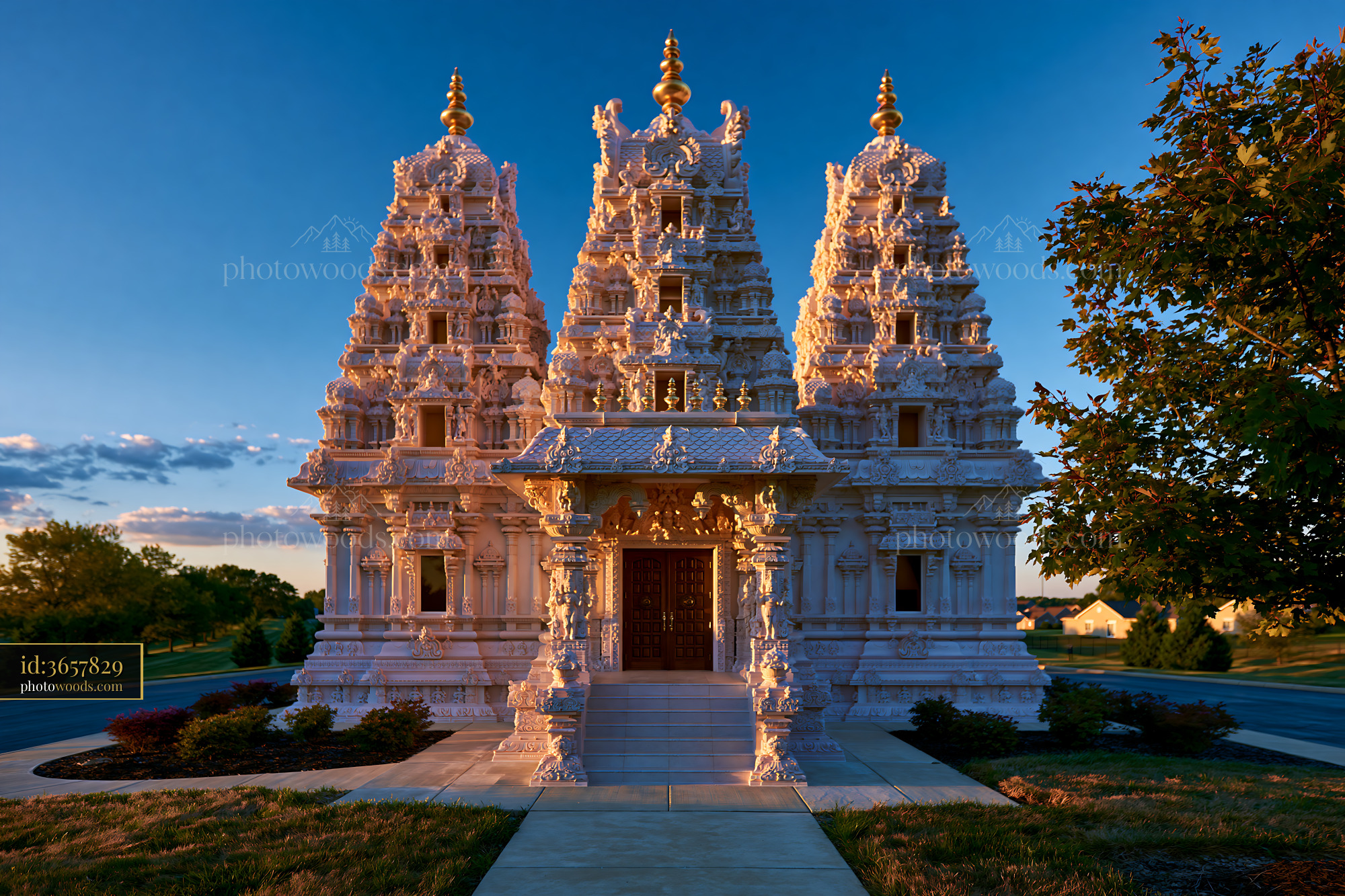 Shree Laxmi Narayan Temple Reynoldsburg OH at Golden Hour