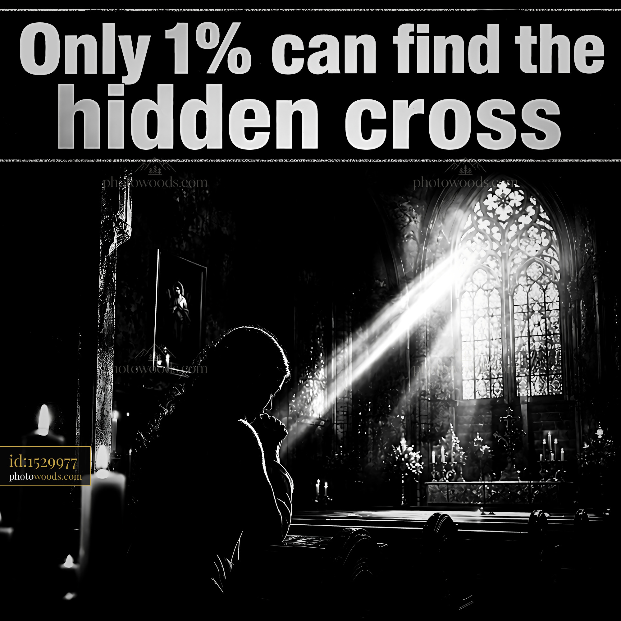 Person Praying in a Dimly Lit Church With Sunlight Shining Through