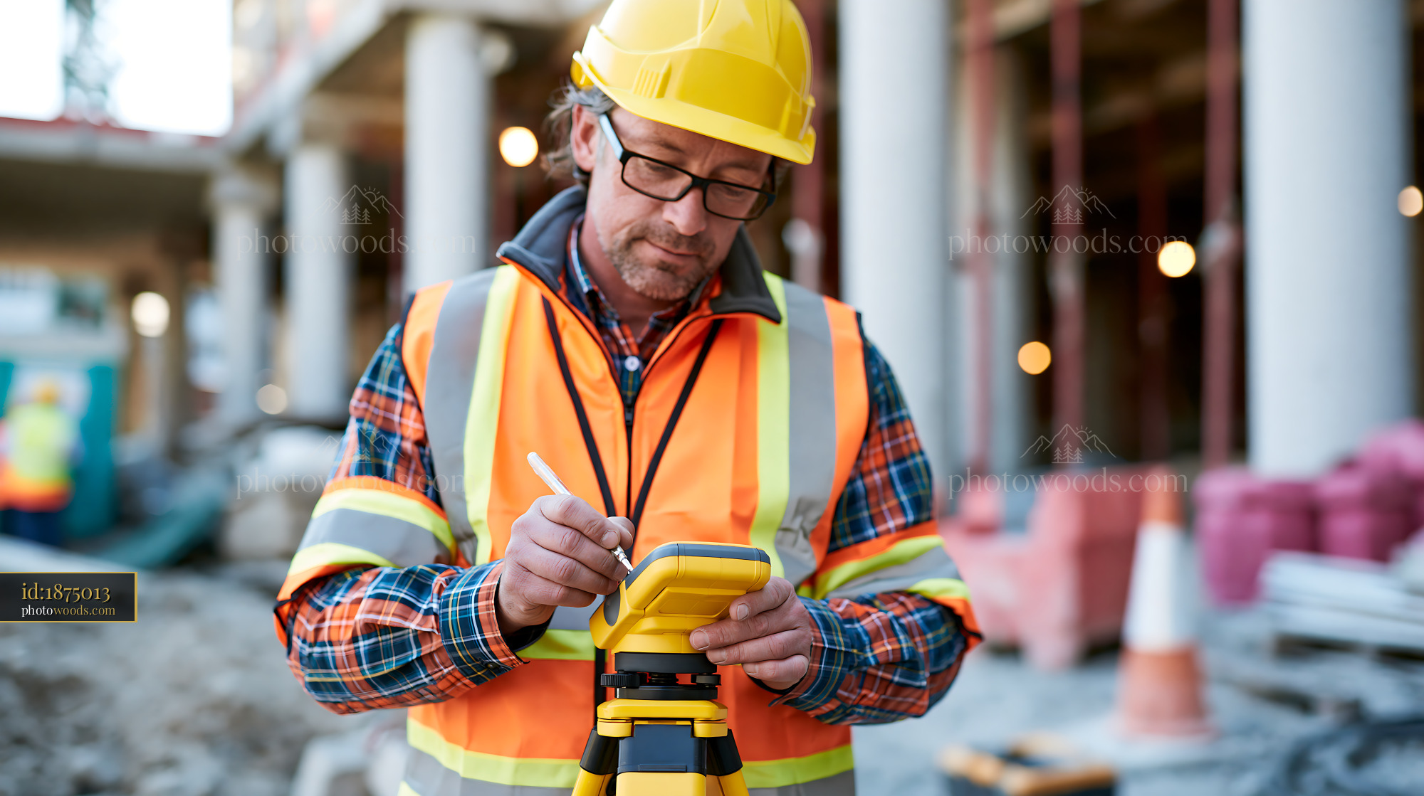 Customs Clerk Documenting Progress on a Construction Site