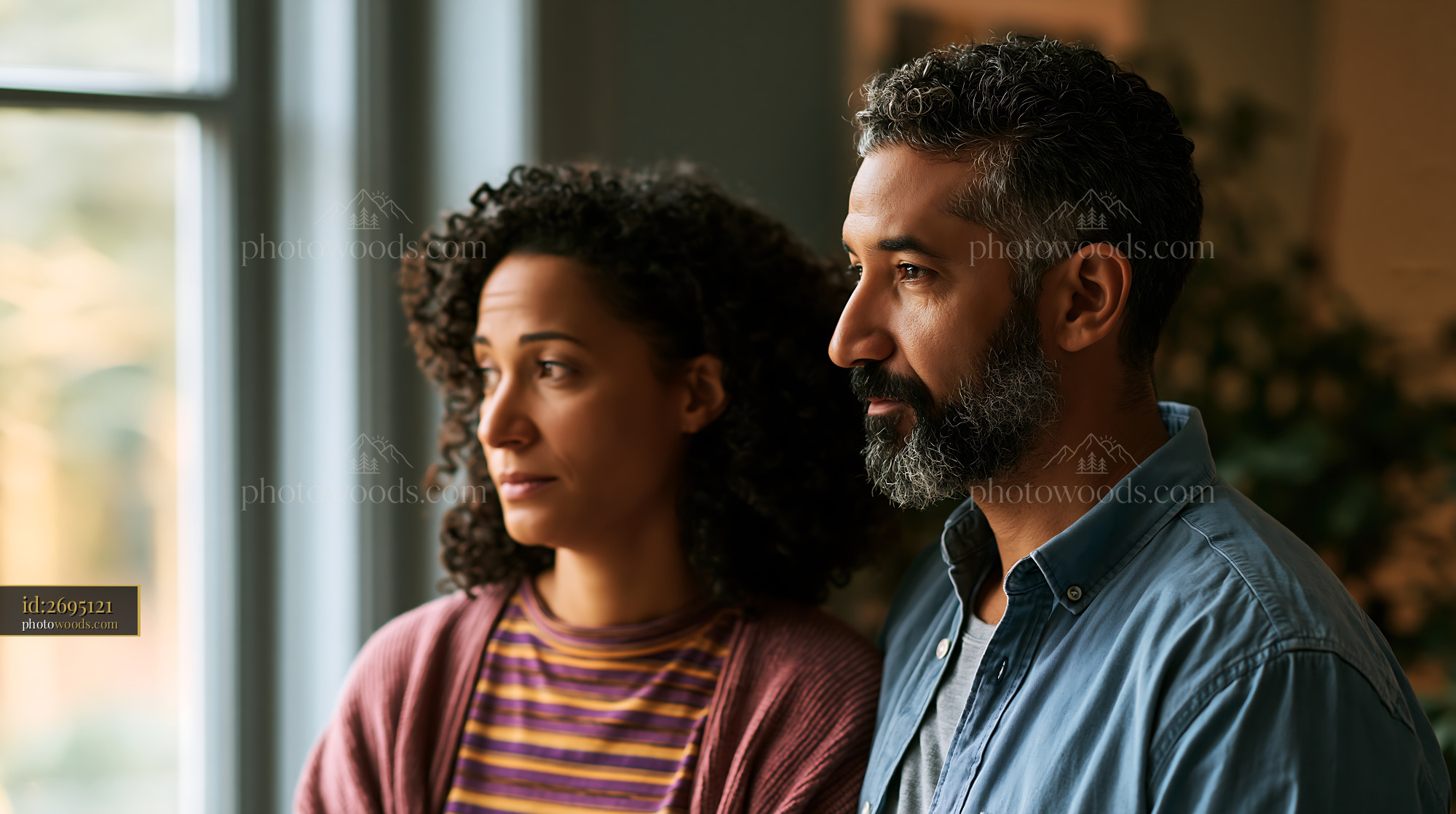 Separated Couple in a Mediation Session, Indoor Setting