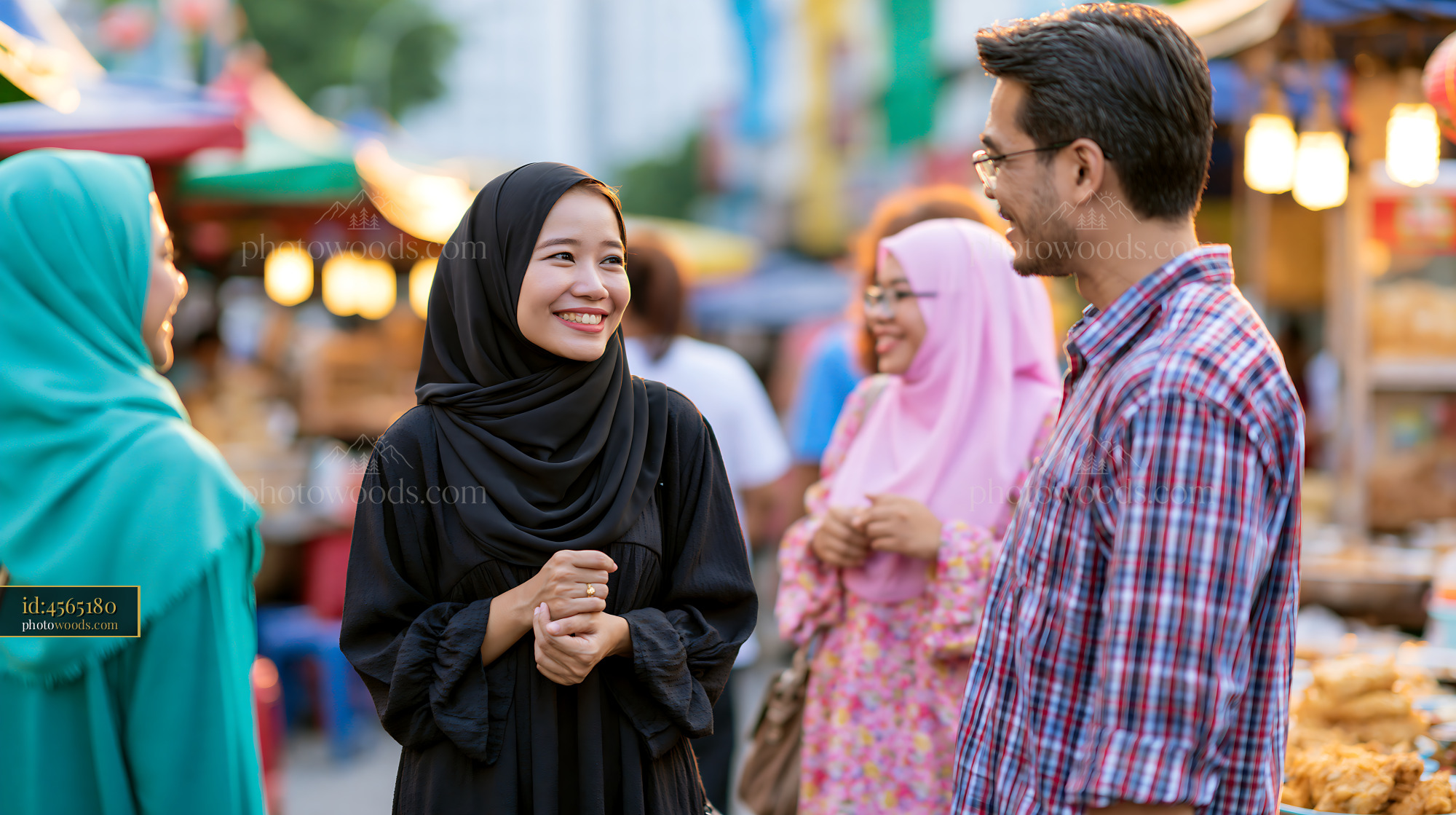 Colleagues Respecting a Fasting Coworker During Ramadan in Market