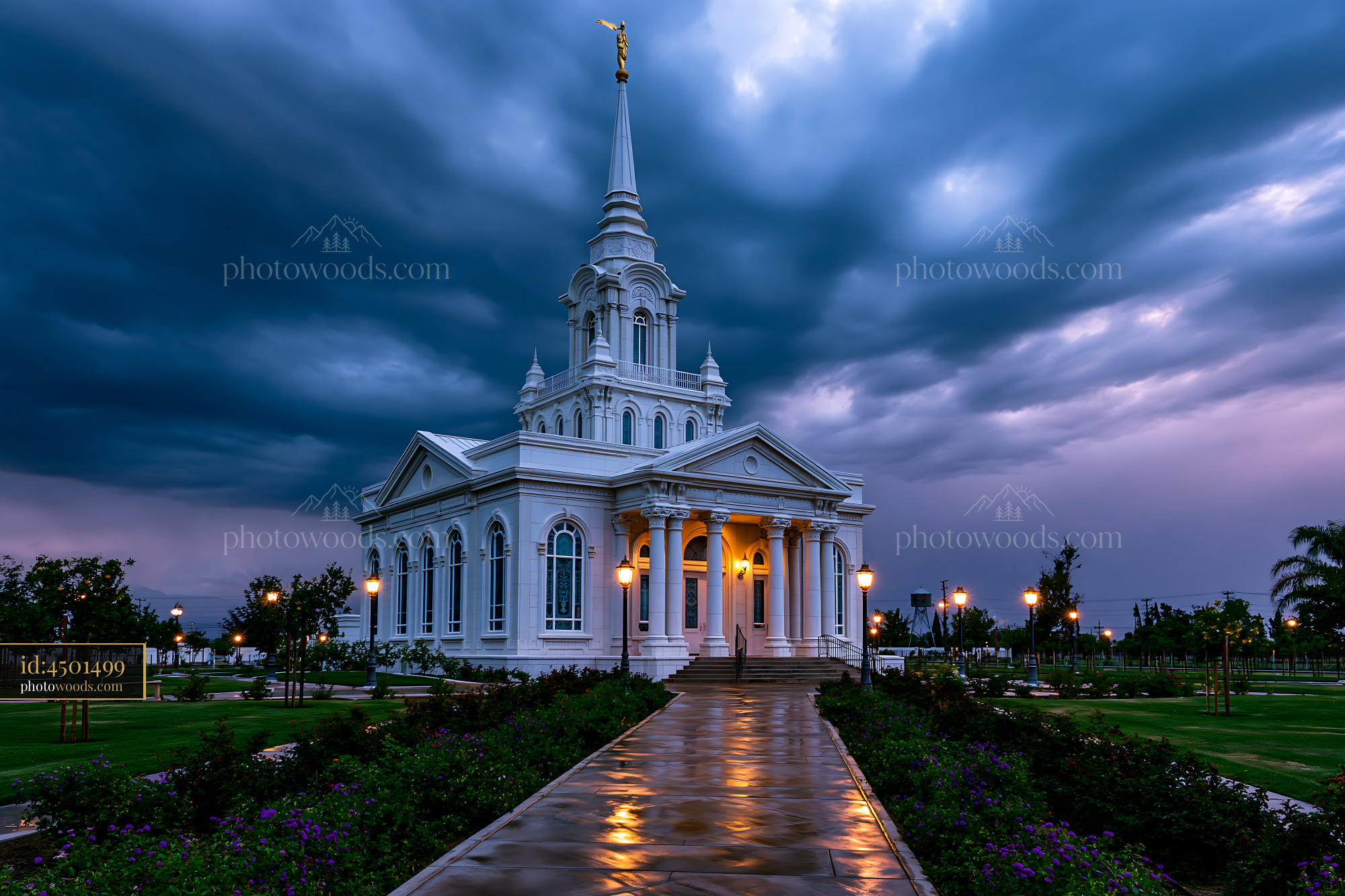 Baker Church in Baker, United States Under Cloudy Sky