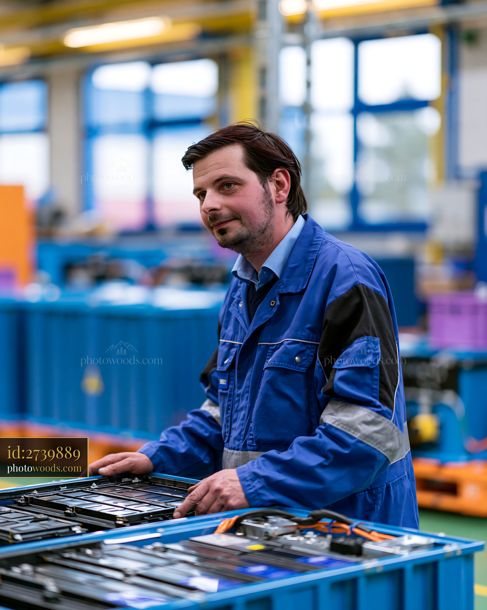 Technician Working on Heat Pump Components in Industrial Setting
