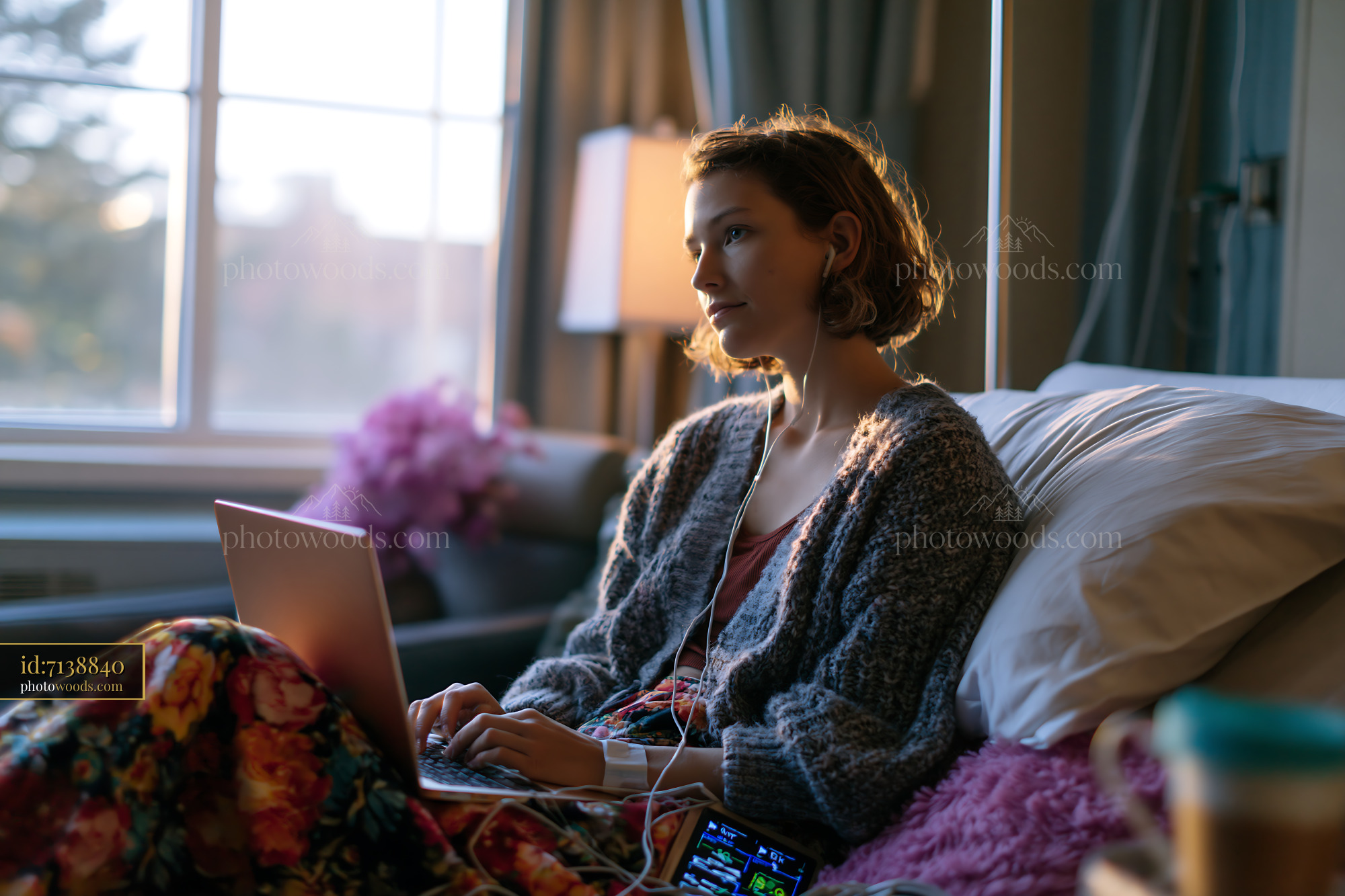 Patient Engaging in Online Therapy Session at Home