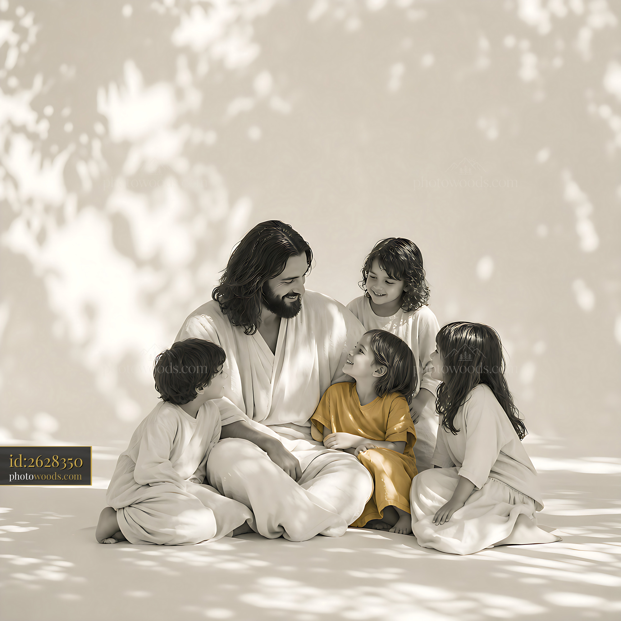 Man Sits With Children Sharing Stories Under Soft Light