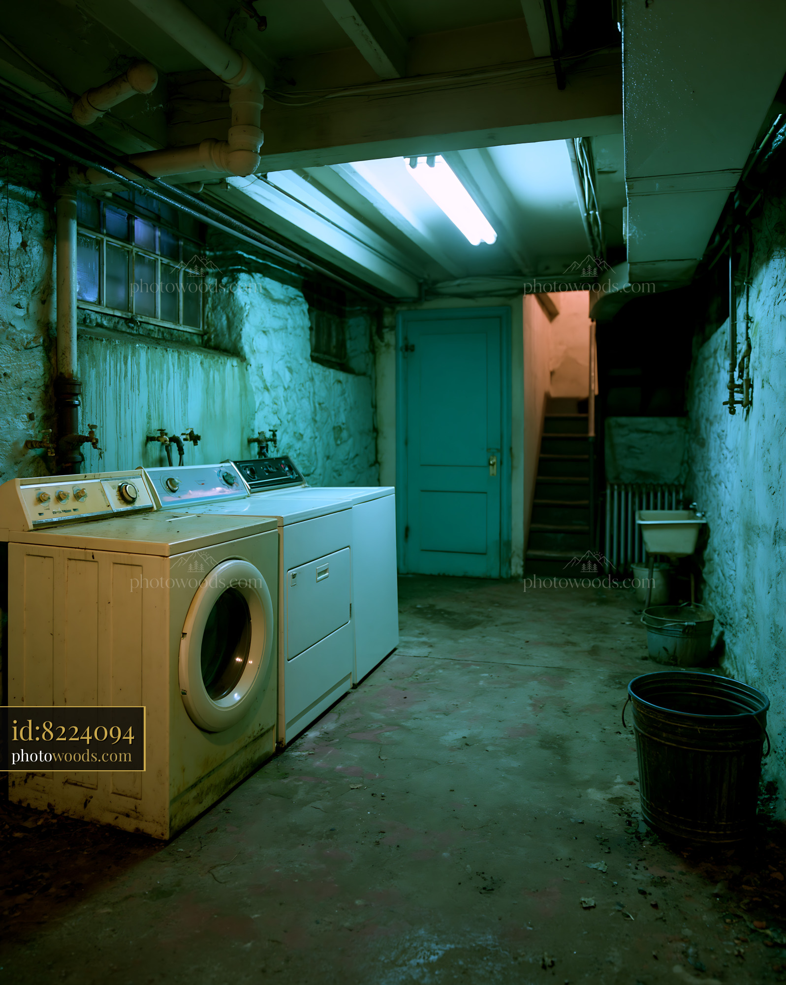 Neglected Basement Laundry Room With Icy Draft