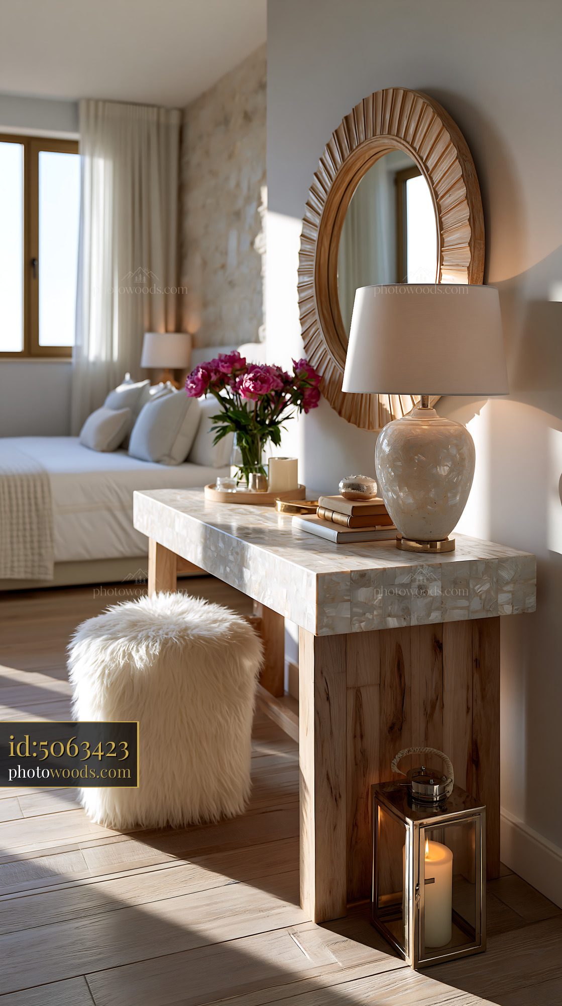 Coastal Luxury Bedroom With White and Sand Tones