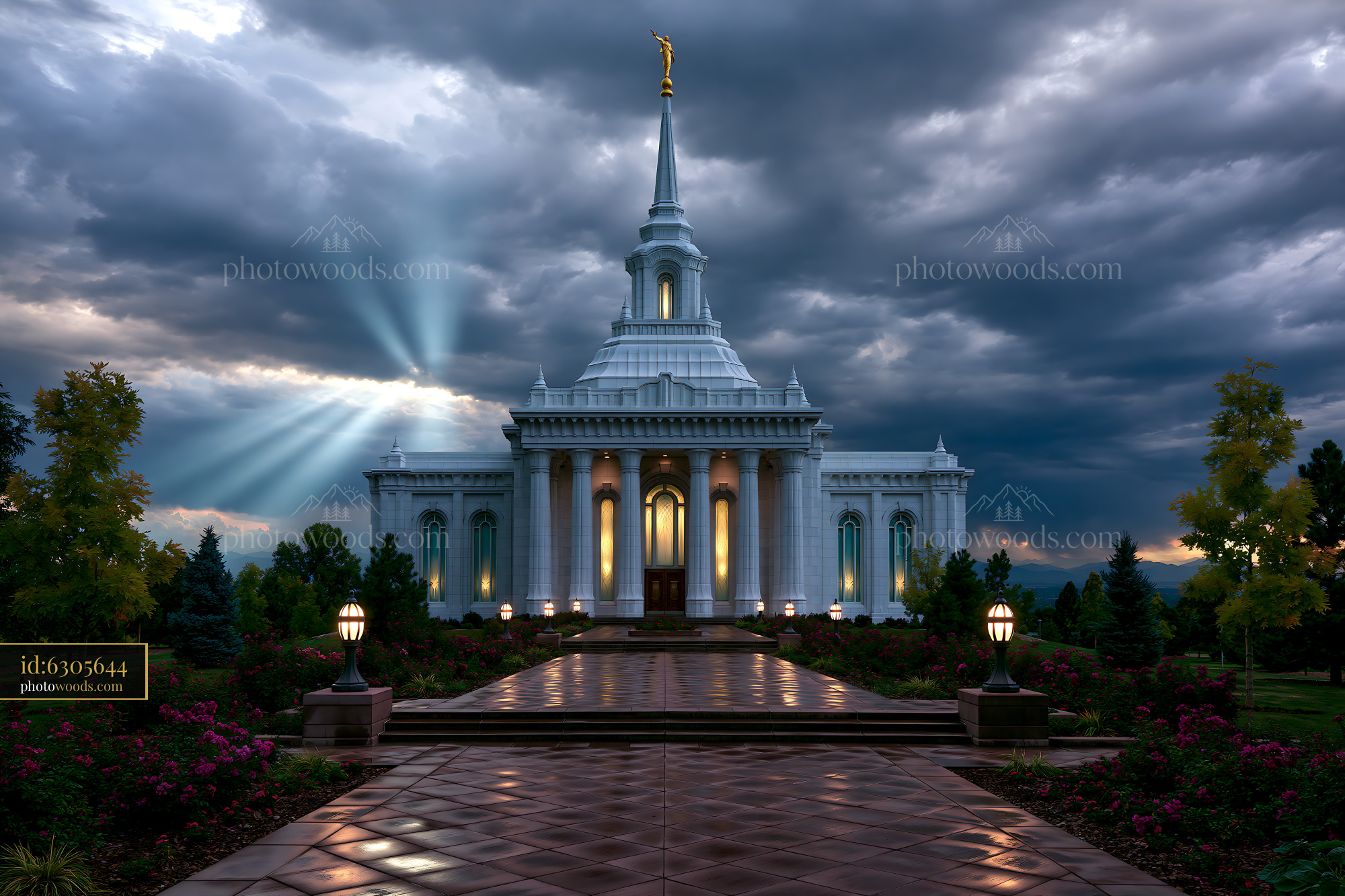 Denver Colorado Temple Under Dramatic Sky