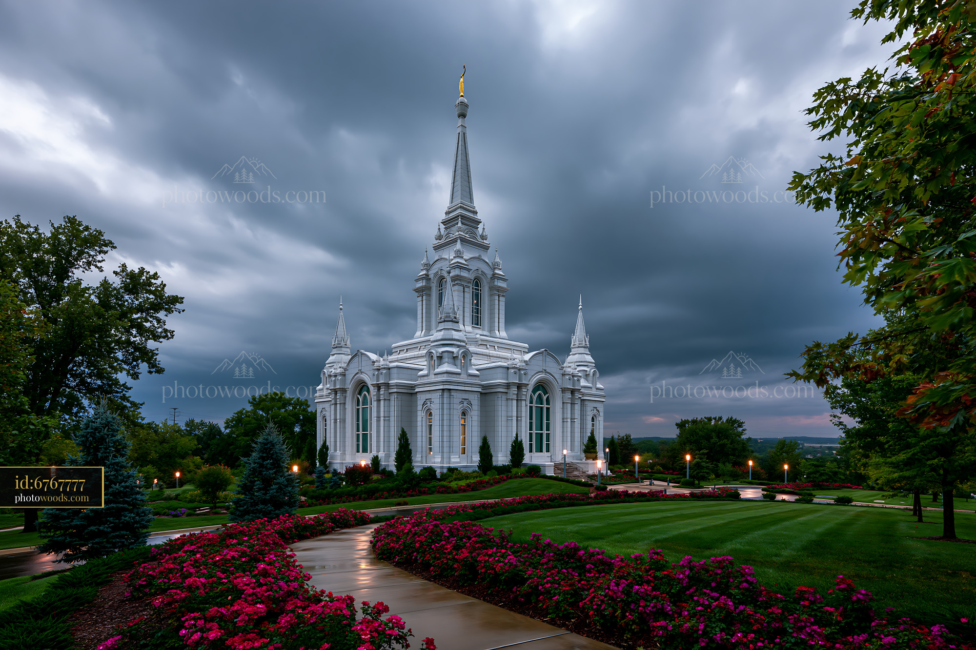 St. Louis Temple, St. Louis, United States Under Dramatic Skies