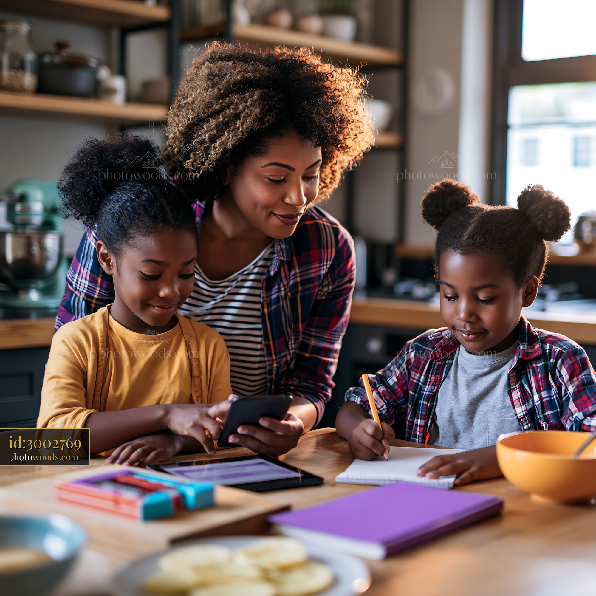 Teacher Using a Learning App With Students at Home in Daytime